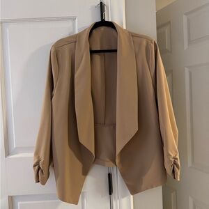 Women’s Tan Blazer Jacket